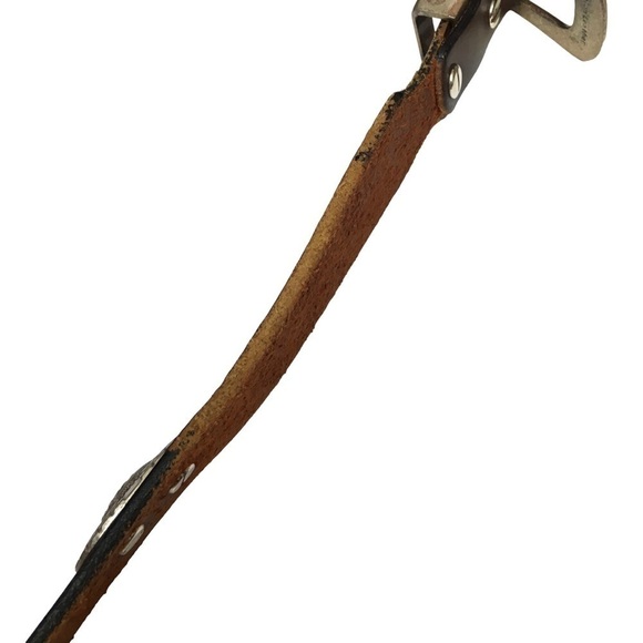 ORION LEATHER COMPANY Belt Largemouth Bass Concho Brown Antique Silver Finish - Picture 12 of 15